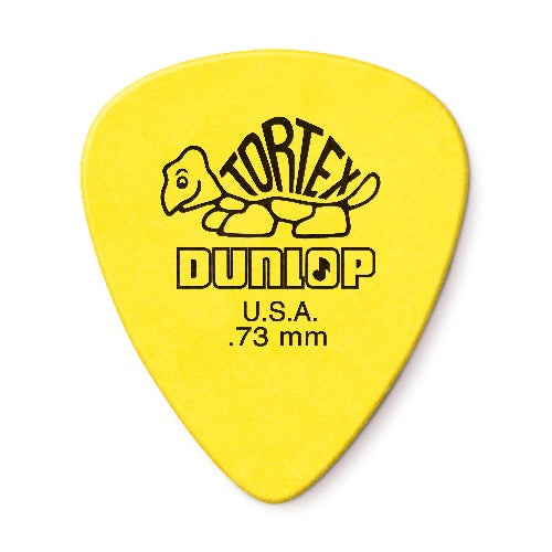 Dunlop Picks - Tortex 0.73mm Standard Yellow - Players Pack 12