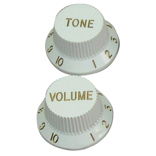 Guitar Tech Control Knobs | White