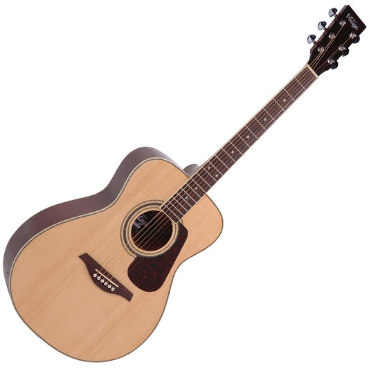 Vintage V300 Acoustic Folk Guitar | Natural
