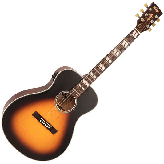 Vintage Historic Series 'Folk' Electro-Acoustic Guitar | Vintage Sunburst