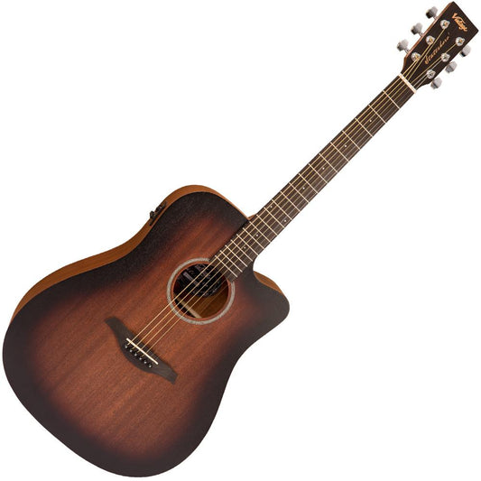 Vintage Statesboro' 'Dreadnought' Electro-Acoustic Guitar | Whisky Sour