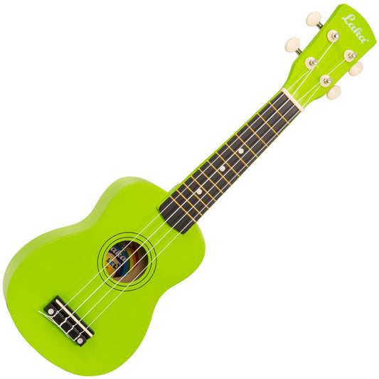 Laka Rainbow Series Soprano Ukulele & Carry Bag | Green