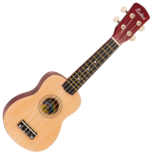 Laka Rainbow Series Soprano Ukulele & Carry Bag | Natural