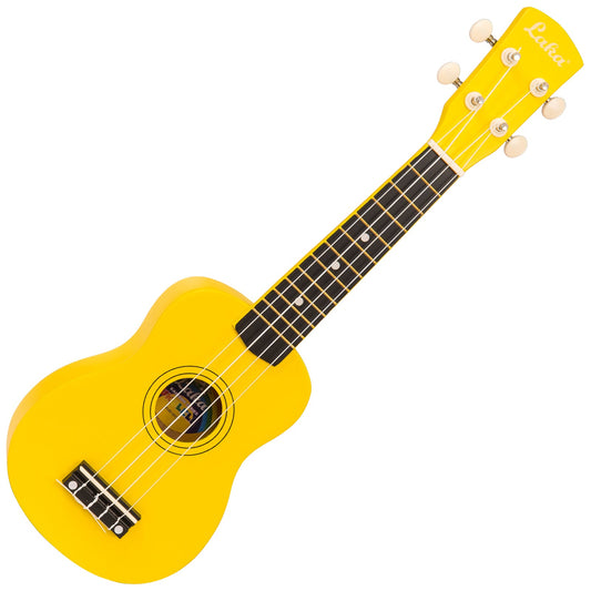 Laka Rainbow Series Soprano Ukulele & Carry Bag | Yellow