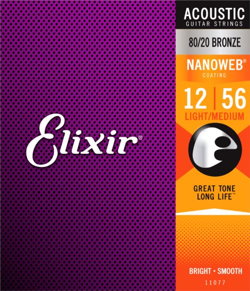 ELIXIR E11077 - Nano 80/20 Acoust LT/MB12-56 SET Elixir 