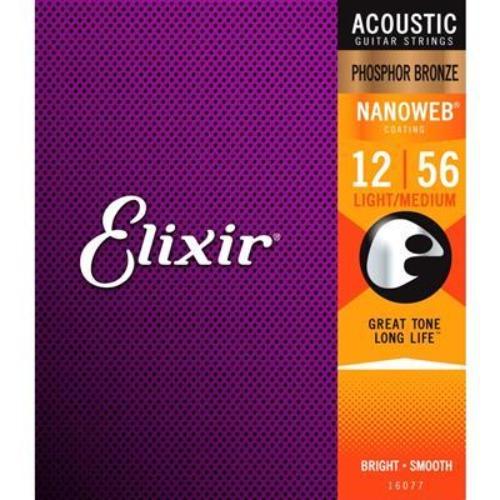 ELIXIR E16077 - Nano PB Acoust 012-056 LGT.MED.SET Elixir 