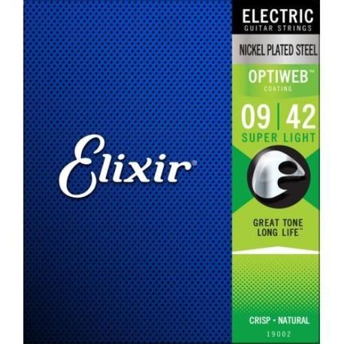 Elixir Strings Electric Optiweb 9-42 (Super Light) E19002 Elixir 